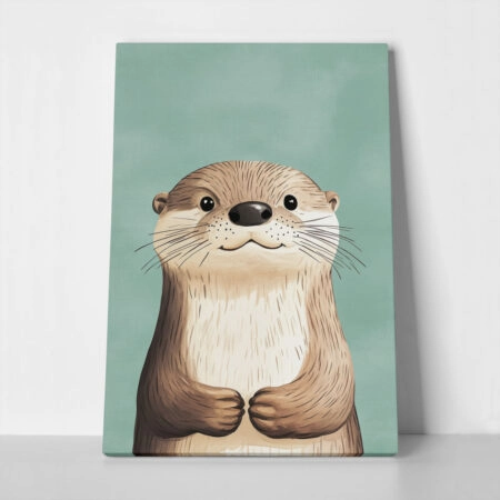 Πινακας σε καμβά HAPPY OTTER - Παιδικοι και set