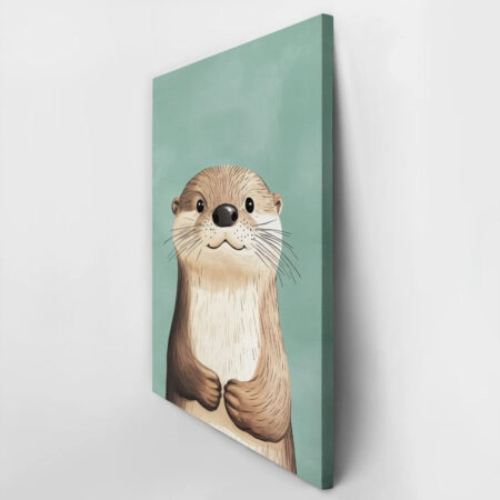 Πινακας σε καμβά HAPPY OTTER - Παιδικοι και set Sticky 2