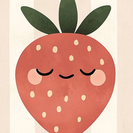 Πινακας σε καμβά HAPPY STRAWBERRY - Παιδικοι και set Sticky 5