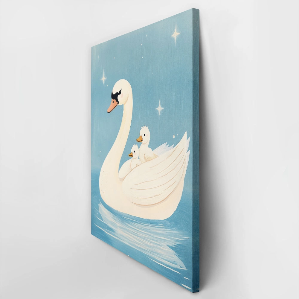 Πινακας σε καμβά HAPPY SWANS
