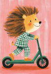 Πινακας σε καμβά LION ON SCOOTER