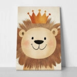 Πινακας σε καμβά LION WITH CROWN
