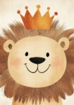 Πινακας σε καμβά LION WITH CROWN