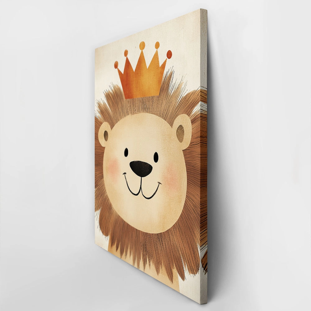 Πινακας σε καμβά LION WITH CROWN