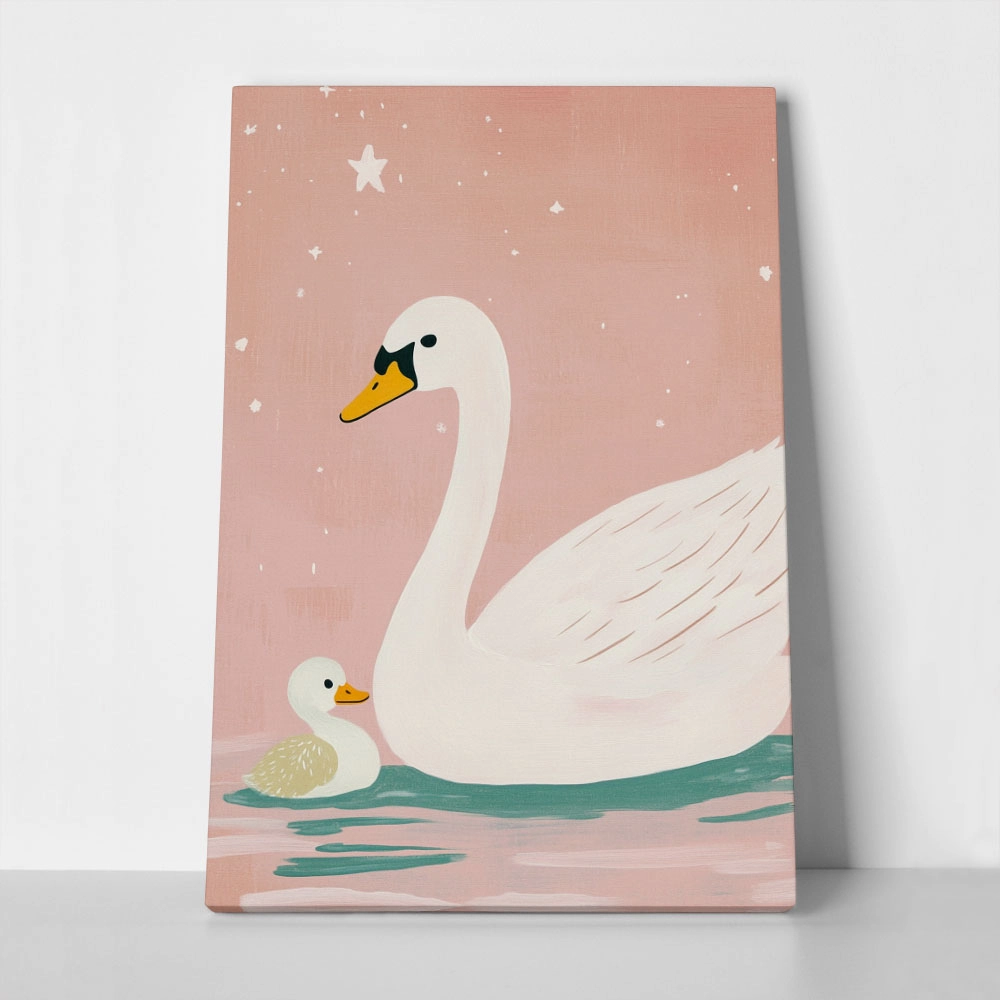 Πινακας σε καμβά MOM SWAN