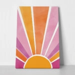 Πινακας σε καμβά PINK AND ORANGE SUNSHINE