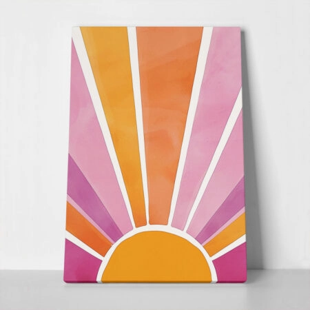 Πινακας σε καμβά PINK AND ORANGE SUNSHINE - Παιδικοι και set