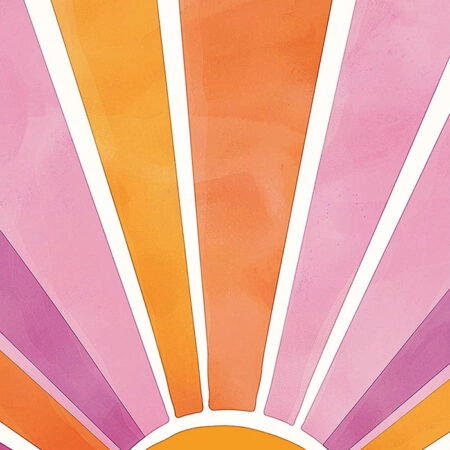 Πινακας σε καμβά PINK AND ORANGE SUNSHINE - Παιδικοι και set Sticky 5