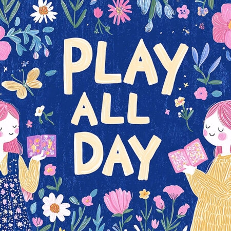 Πινακας σε καμβά PLAY ALL DAY - Παιδικοι και set Sticky 5