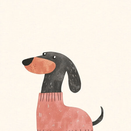 Πινακας σε καμβά PUPPY WITH SWEATER - Παιδικοι και set Sticky 5