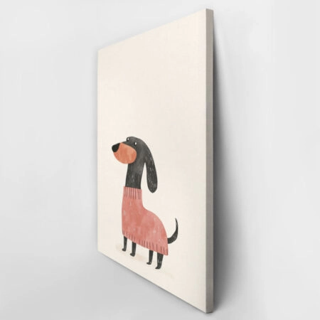 Πινακας σε καμβά PUPPY WITH SWEATER - Παιδικοι και set Sticky 2