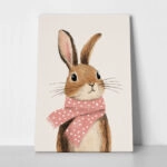 Πινακας σε καμβά RABBIT WITH A SCARF