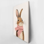 Πινακας σε καμβά RABBIT WITH A SCARF