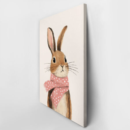 Πινακας σε καμβά RABBIT WITH A SCARF - Παιδικοι και set Sticky 2