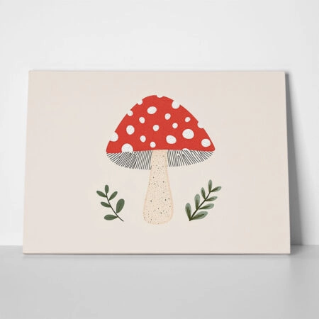 Πινακας σε καμβά RED MUSHROOM - Παιδικοι και set