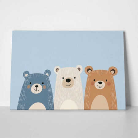 Πινακας σε καμβά THREE BEARS - Παιδικοι και set