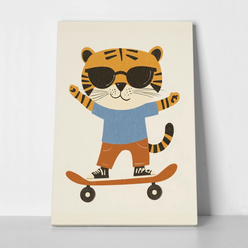 Πινακας σε καμβά TIGER SKATER