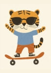Πινακας σε καμβά TIGER SKATER