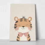 Πινακας σε καμβά TIGER WITH BOWTIE