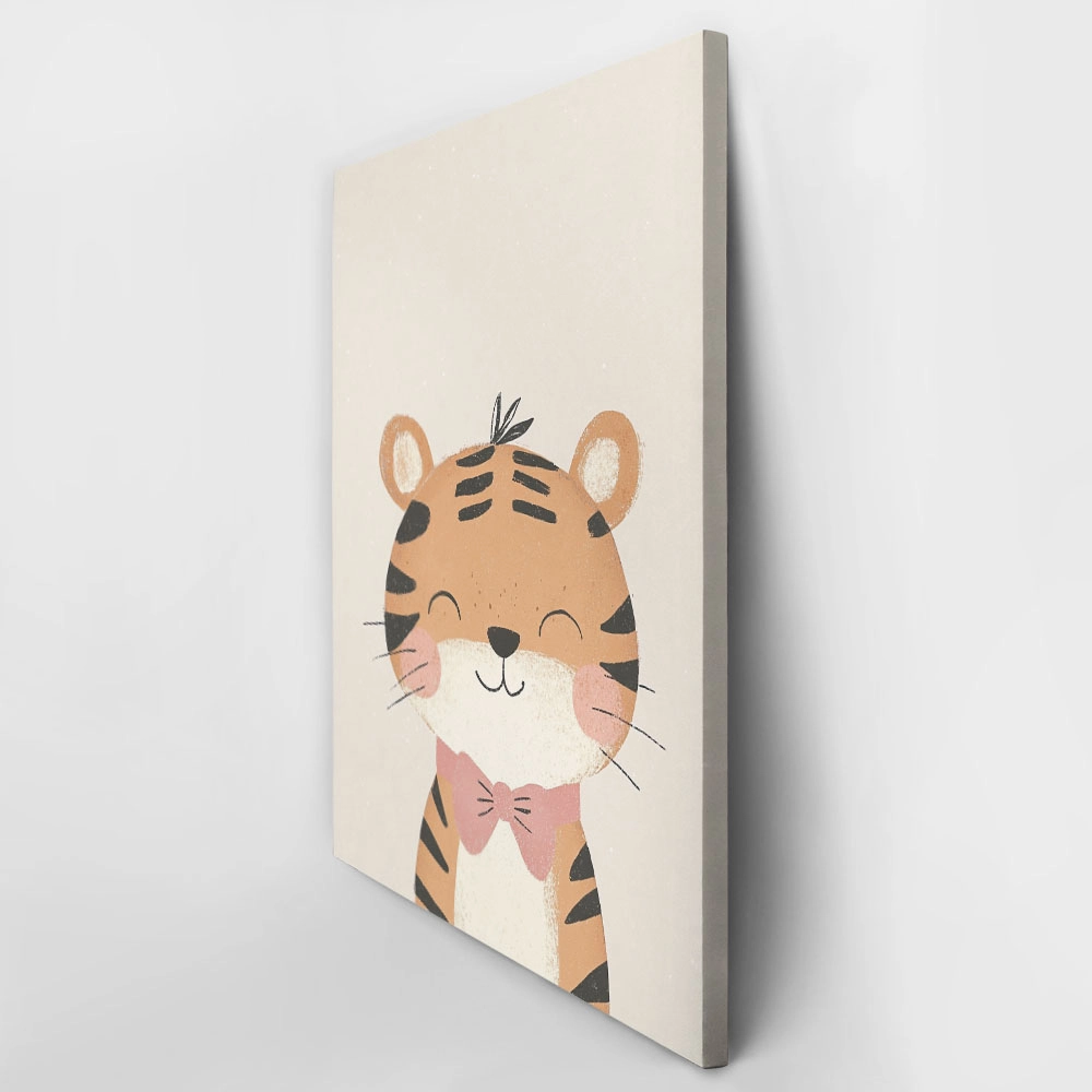 Πινακας σε καμβά TIGER WITH BOWTIE