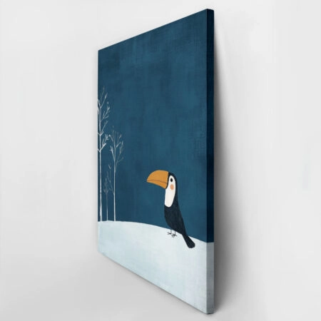 Πινακας σε καμβά TOUCAN IN SNOW - Παιδικοι και set Sticky 2