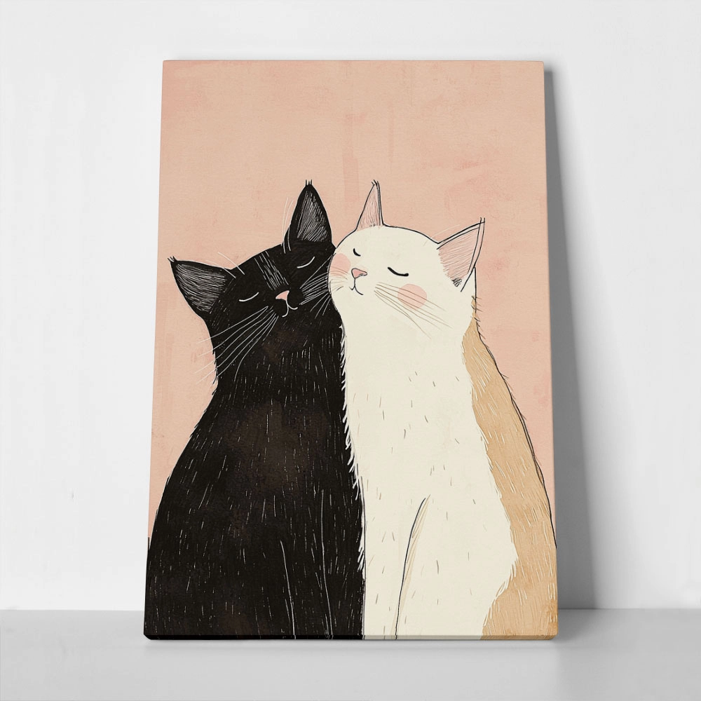 Πινακας σε καμβά TWO CATS