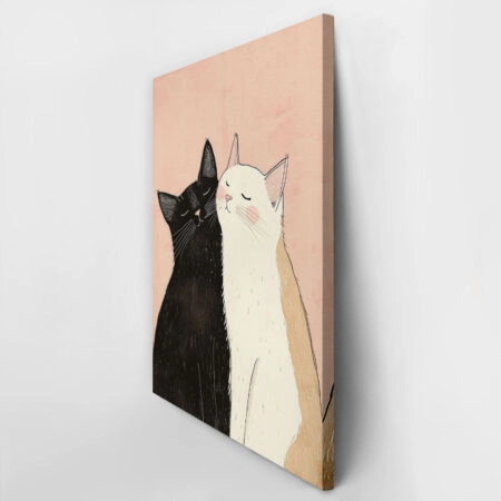 Πινακας σε καμβά TWO CATS - Παιδικοι και set Sticky 2