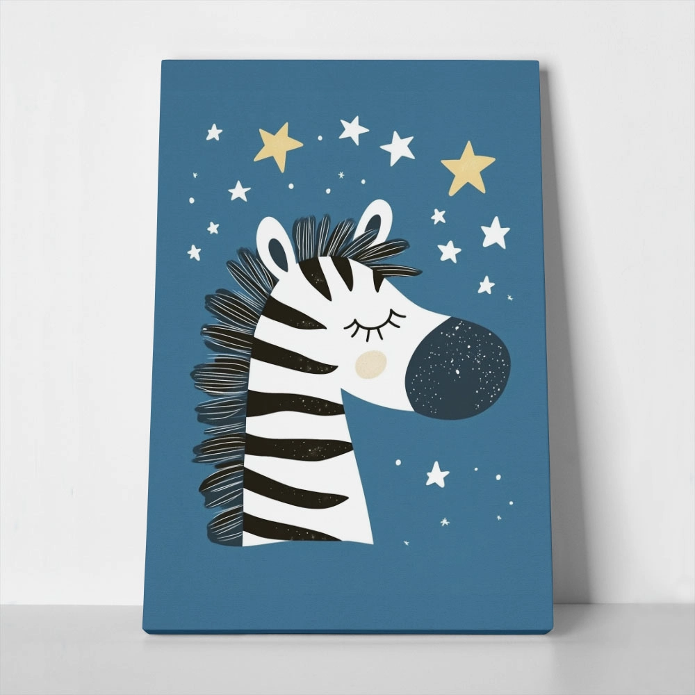 Πινακας σε καμβά ZEBRA AND STARS