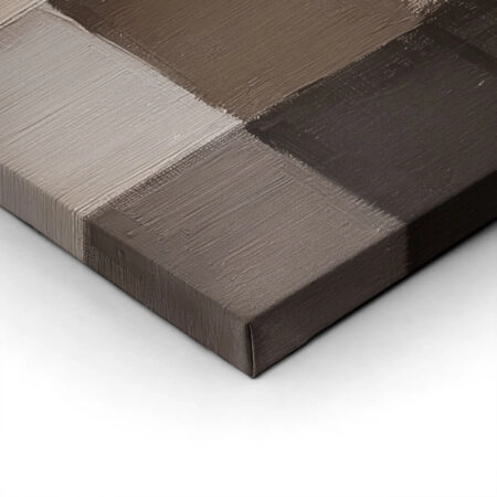 Πίνακας σε Καμβά ABSTRACT BROWN AND BEIGE SQUARES -  Sticky 2