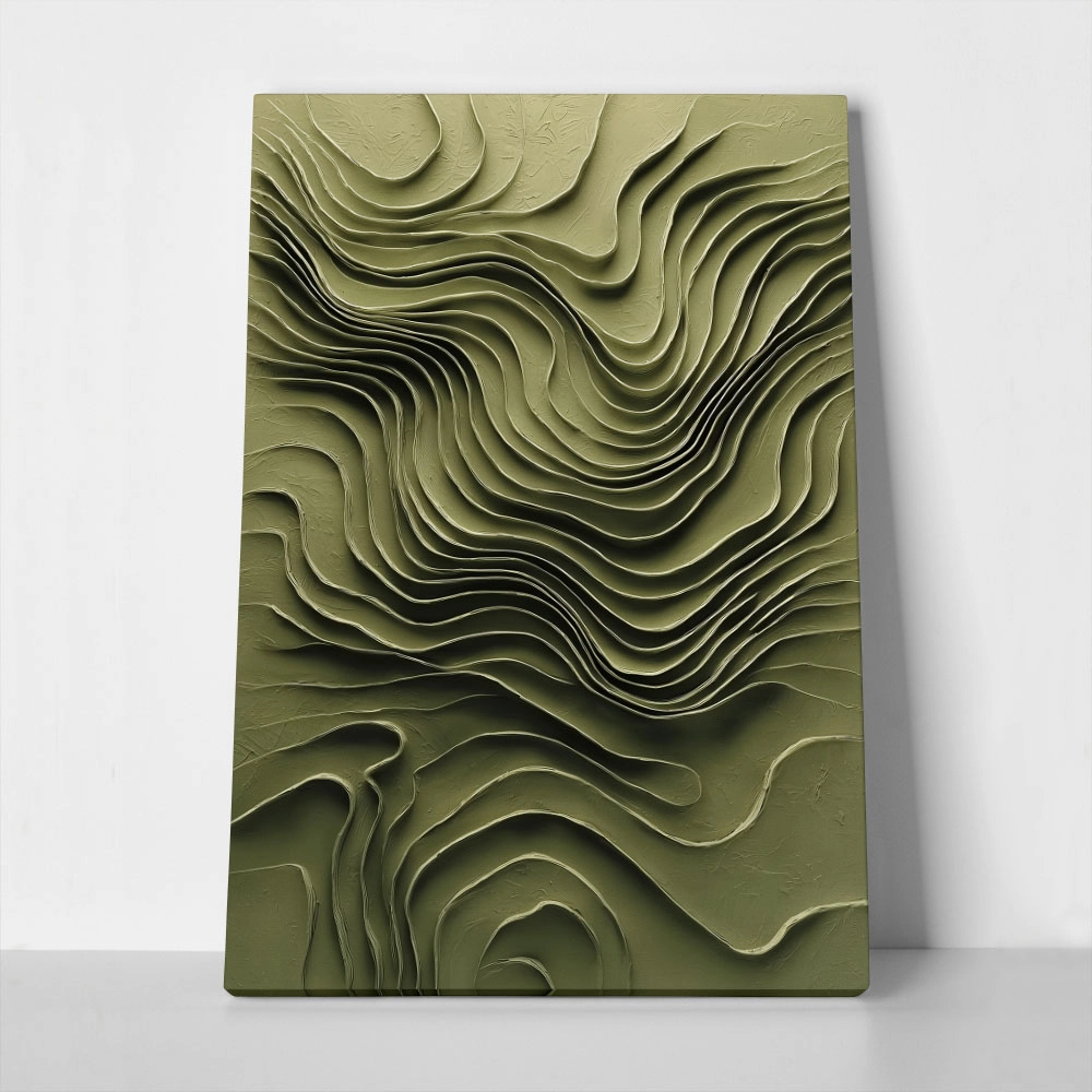 Πίνακας σε Καμβά ABSTRACT GREEN WAVES