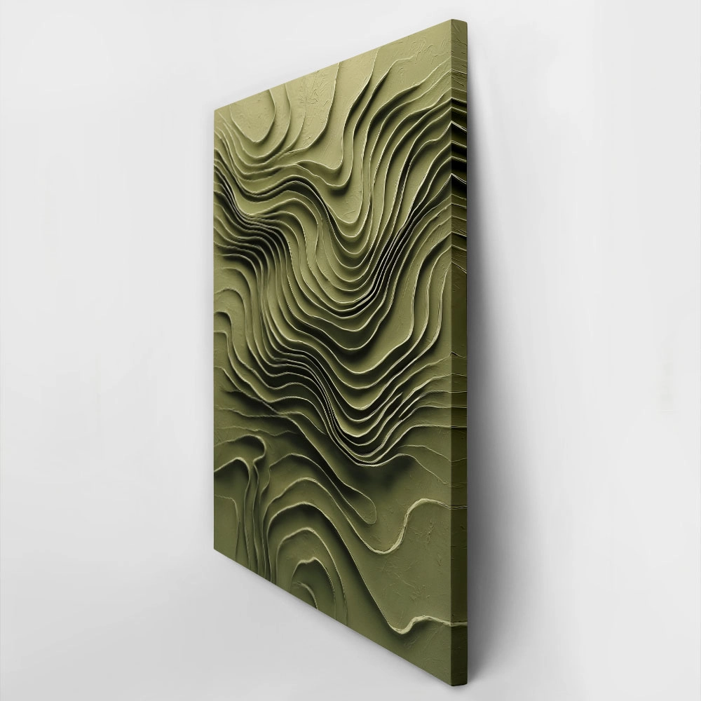 Πίνακας σε Καμβά ABSTRACT GREEN WAVES