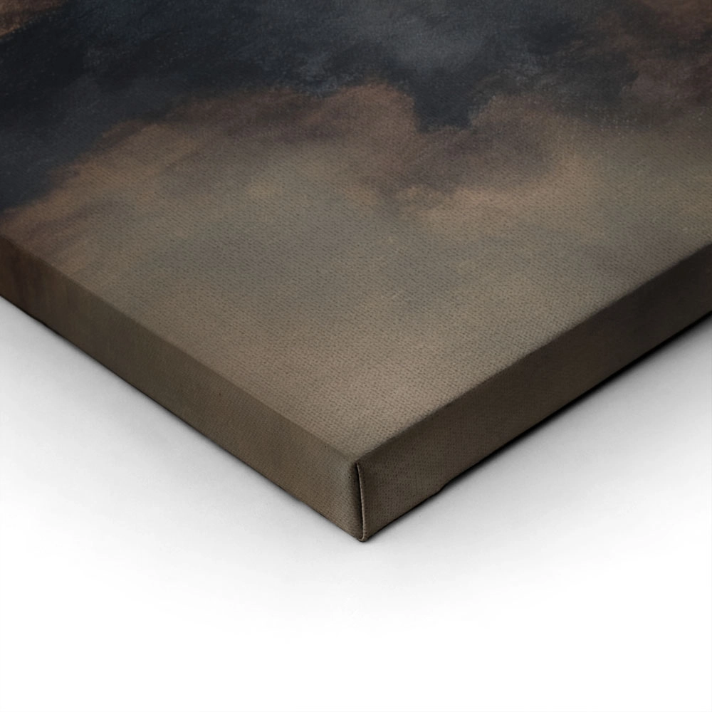 Πίνακας σε Καμβά ABSTRACT TEXTURED BROWN AND GRAY
