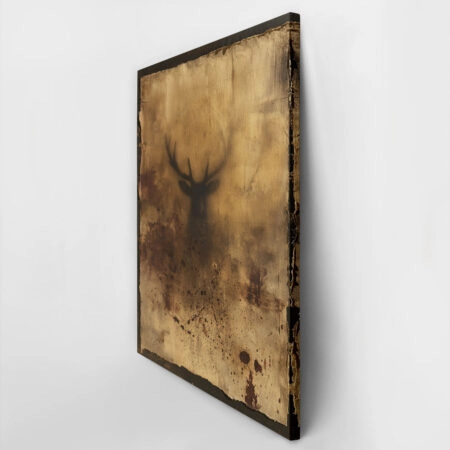 Πίνακας σε Καμβά ABSTRACT TEXTURED BROWN DEER -  Sticky 2