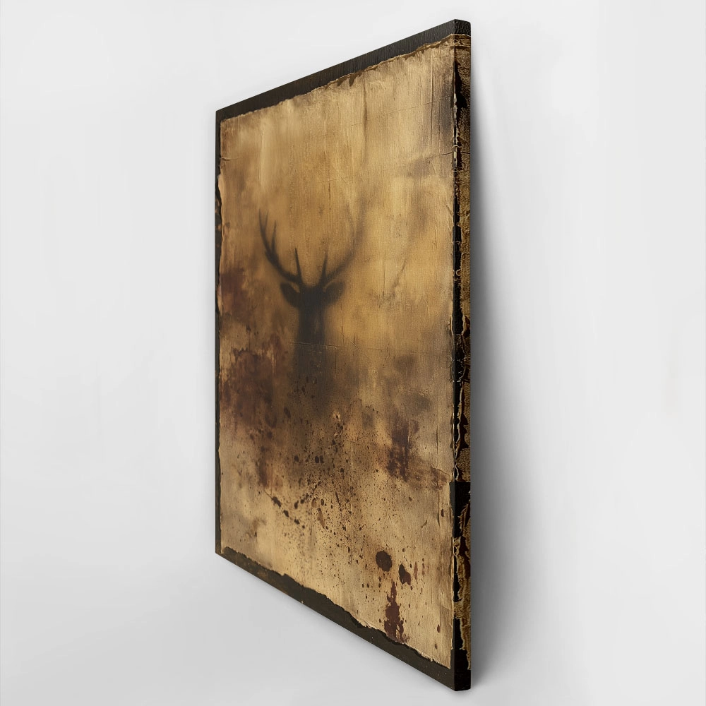 Πίνακας σε Καμβά ABSTRACT TEXTURED BROWN DEER