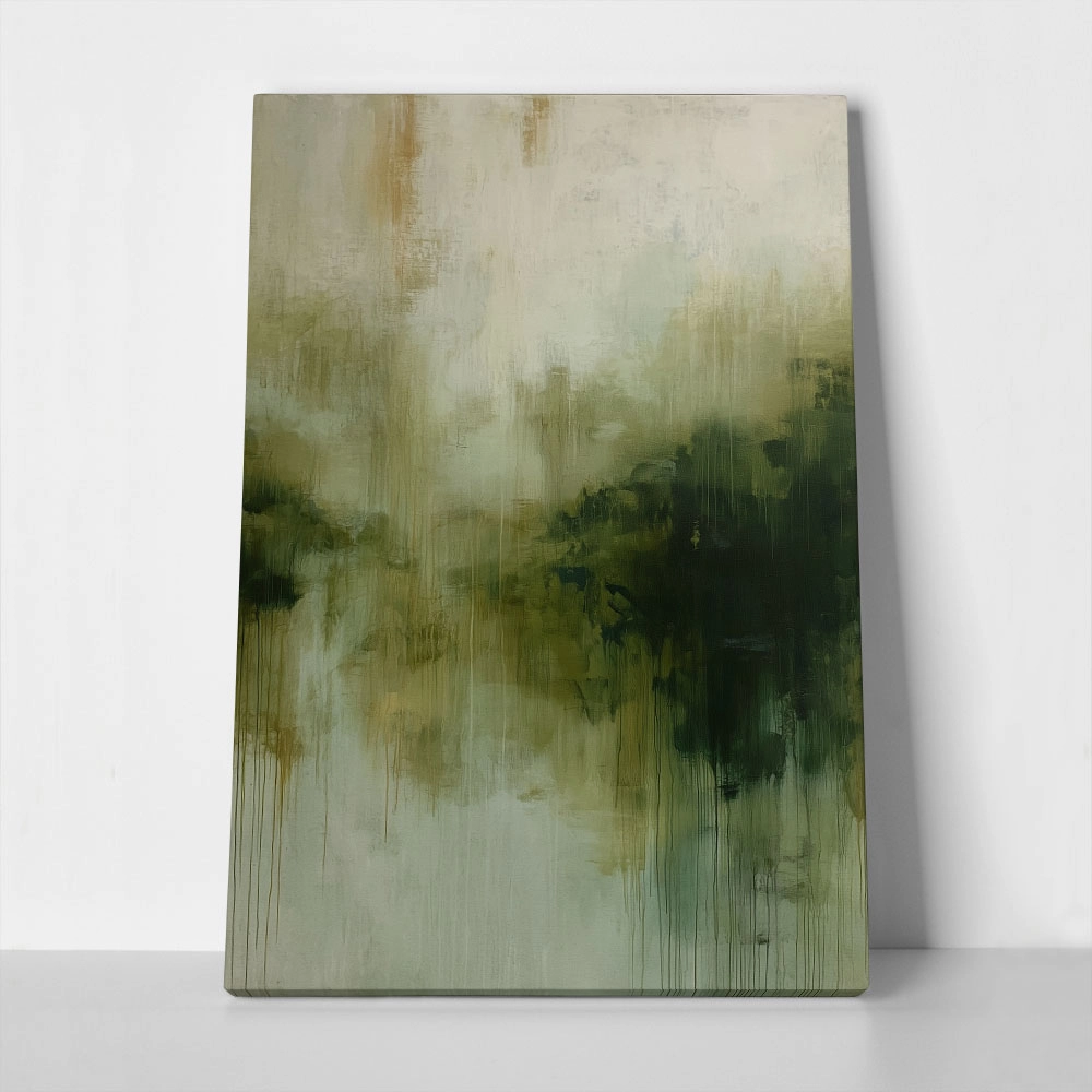 Πίνακας σε Καμβά ABSTRACT TEXTURED GREEN