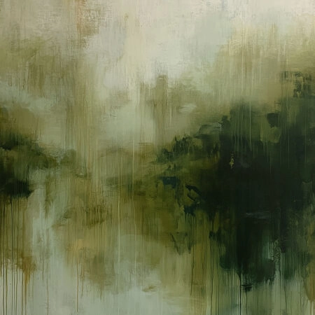 Πίνακας σε Καμβά ABSTRACT TEXTURED GREEN -  Sticky 5