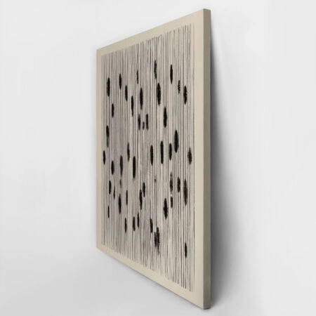 Πίνακας σε Καμβά ABSTRACT VERTICAL LINES BEIGE -  Sticky 2