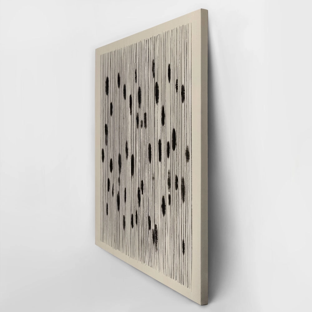 Πίνακας σε Καμβά ABSTRACT VERTICAL LINES BEIGE