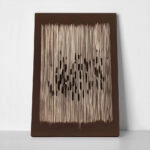 Πίνακας σε Καμβά ABSTRACT VERTICAL LINES BROWN