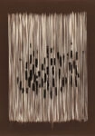 Πίνακας σε Καμβά ABSTRACT VERTICAL LINES BROWN
