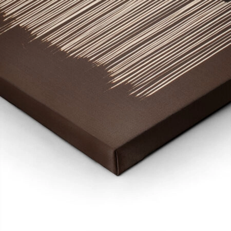 Πίνακας σε Καμβά ABSTRACT VERTICAL LINES BROWN -  Sticky 1