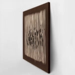 Πίνακας σε Καμβά ABSTRACT VERTICAL LINES BROWN