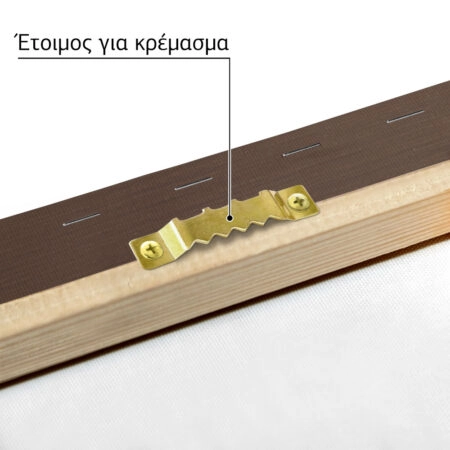 Πίνακας σε Καμβά ABSTRACT VERTICAL LINES BROWN -  Sticky 4