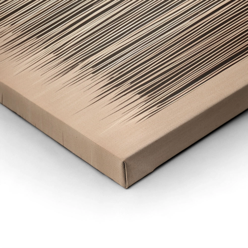 Πίνακας σε Καμβά ABSTRACT VERTICAL LINES LIGHT BROWN