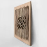 Πίνακας σε Καμβά ABSTRACT VERTICAL LINES LIGHT BROWN