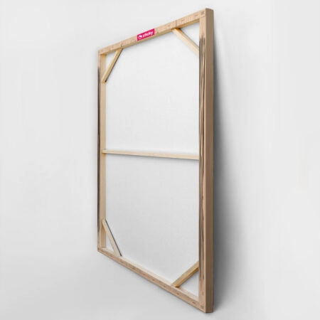 Πίνακας σε Καμβά ABSTRACT VERTICAL LINES LIGHT BROWN -  Sticky 3