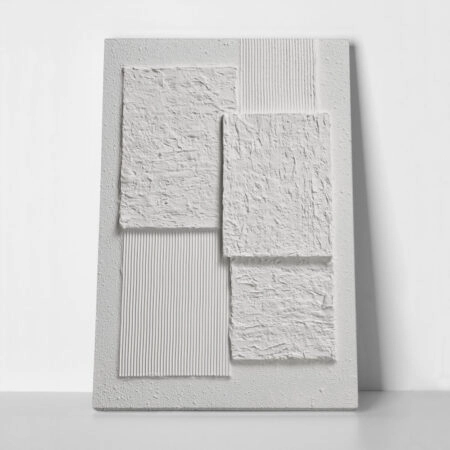 Πίνακας σε Καμβά ABSTRACT WHITE TEXTURED BOXES
