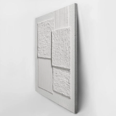 Πίνακας σε Καμβά ABSTRACT WHITE TEXTURED BOXES -  Sticky 2