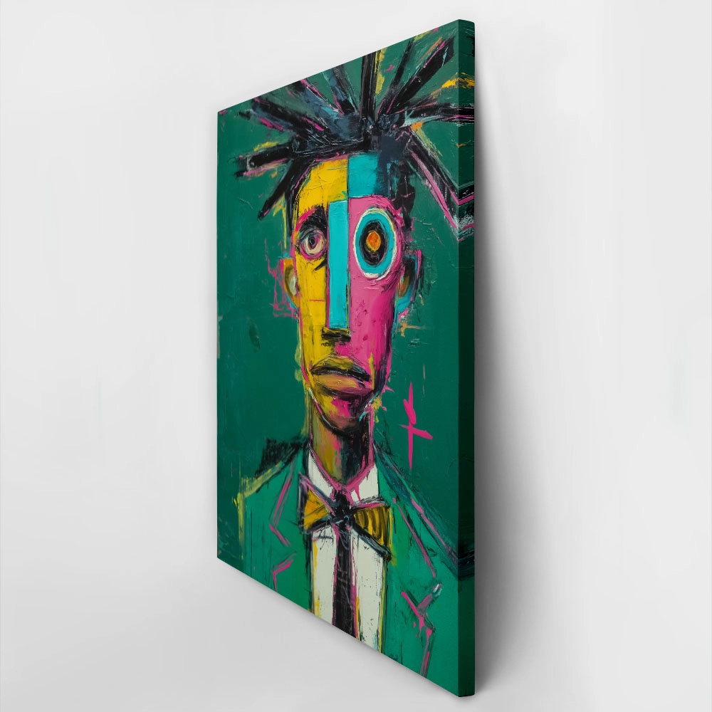 Πίνακας σε Καμβά AFROCENTRIC ANGULAR COLORED FACE
