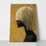 Πίνακας σε Καμβά AFROCENTRIC BEADED HEADDRESS YELLOW